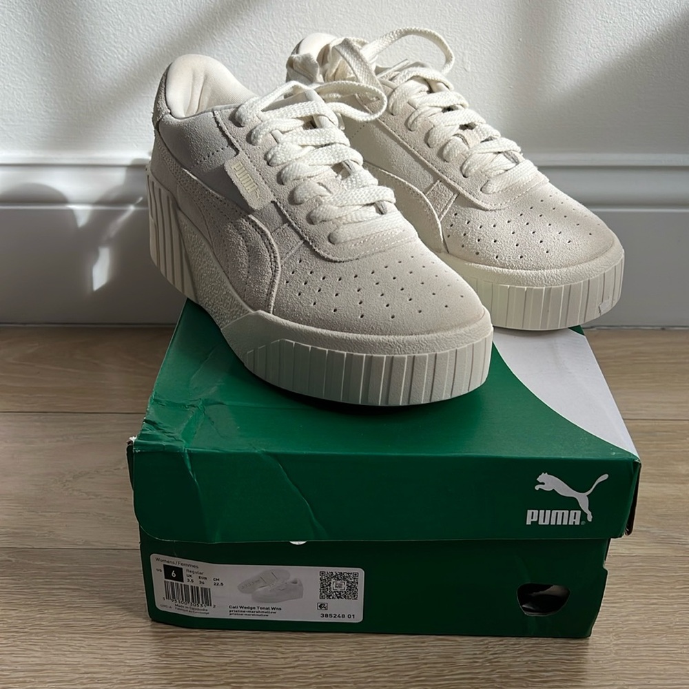 Puma Cali wedge Pristinee marshmallow woman’s size 6